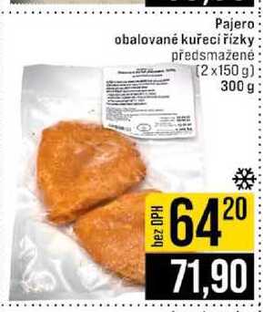 Pajero obalované kuřecí řízky předsmažené (2x150 g) 300 g