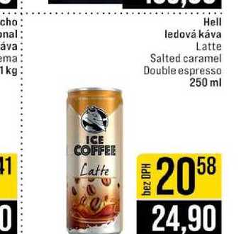 Hell ledová káva Latte Salted caramel Double espresso 250 ml