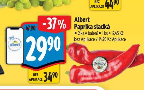  Albert  Paprika sladká  2 ks  
