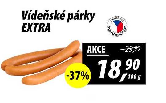 Vídeňské párky EXTRA, 100 g