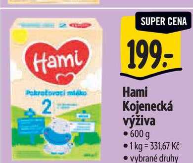   Hami Kojenecká výživa  600 g 