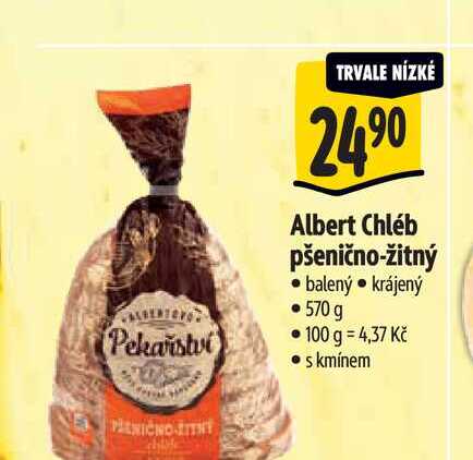  Albert Chléb pšenično-žitný 570 g