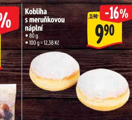 Kobliha s meruňkovou náplní 80 g 