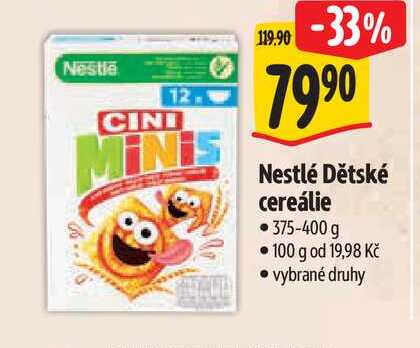   Nestlé Dětské cereálie 375-400 g 