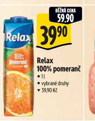   Relax 100% pomeranč  1 l