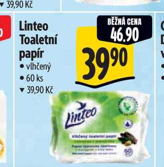   Linteo Toaletní papír  vlhčený 60 ks 