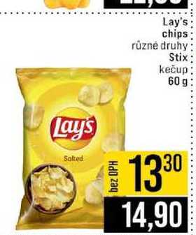 Lay's chips různé druhy Stix kečup 60g
