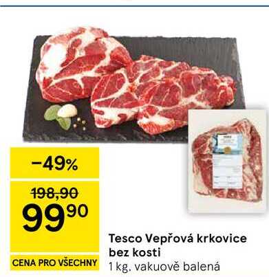 Tesco Vepřová krkovice bez kosti, 1 kg