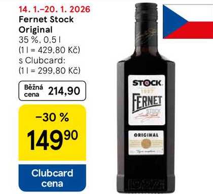 Fernet Stock Original 35%, 0.5 l