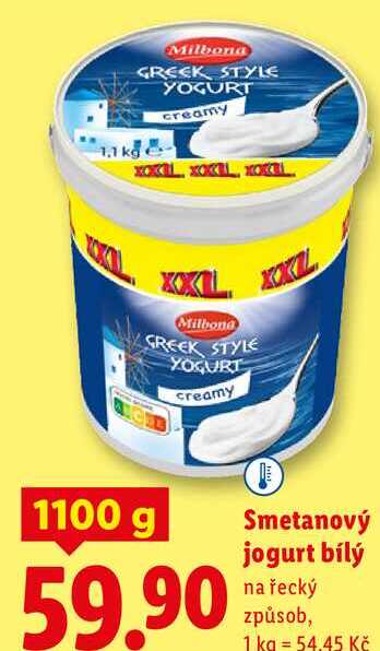 Smetanový jogurt bílý, 1100 g