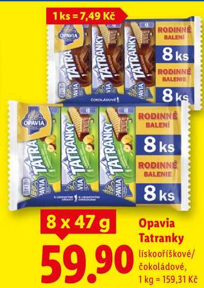 Opavia Tatranky, 8x 47 g