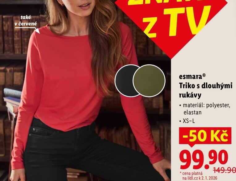 esmara Triko s dlouhými rukávy