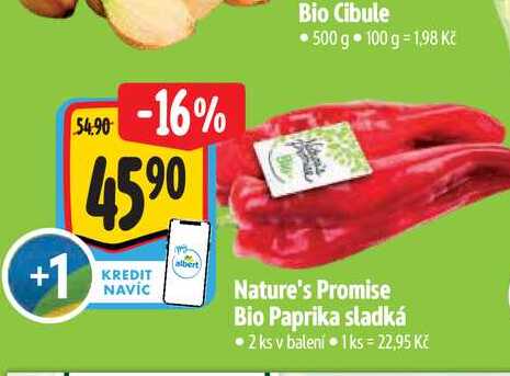  Nature's Promise Bio Paprika sladká  2 ks  