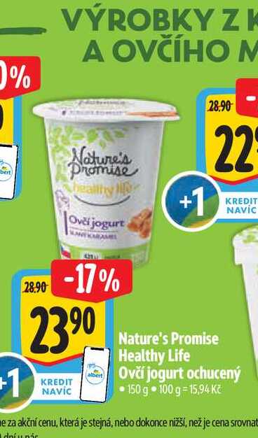  Nature's Promise Healthy Life Ovčí jogurt ochucený 150 g  