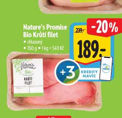 Nature's Promise Bio Krůtí filet  350 g