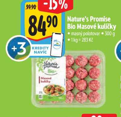   Nature's Promise Bio Masové kuličky 300 g