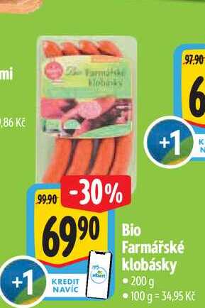  Bio Farmářské klobásky  200 g 