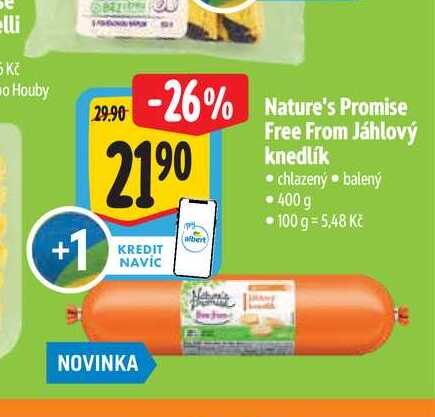 Nature's Promise Free From Jáhlový knedlík 400 g