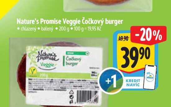 Nature's Promise Veggie Čočkový burger  200 g