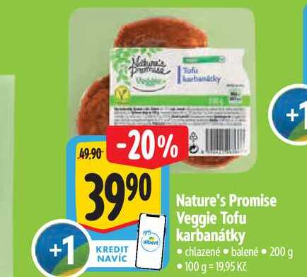 Nature's Promise Veggie Tofu karbanátky 200 g
