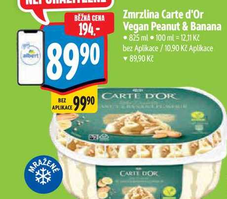   Zmrzlina Carte d'Or Vegan Peanut & Banana 825 ml 