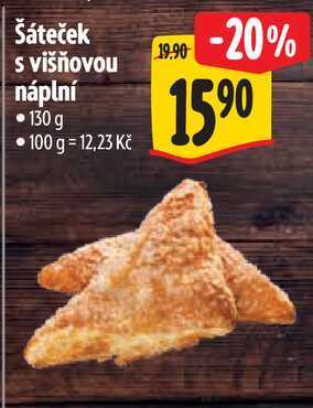 Šáteček s višňovou náplní, 130 g