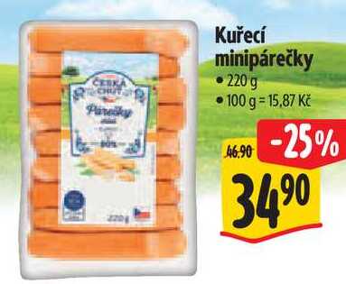 Kuřecí minipárečky, 220 g