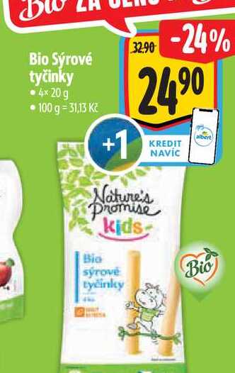 Bio Sýrové tyčinky 4x20 g 