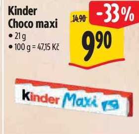 Kinder Choco maxi, 21 g