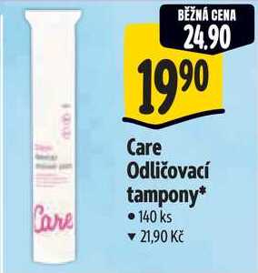 Care Odličovací tampony, 140 ks