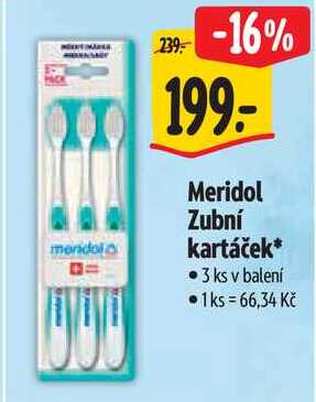 Meridol Zubní kartáček, 3 ks