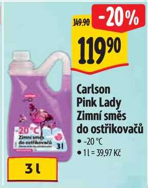 Carlson Pink Lady Zimní směs do ostřikovačů -20 °C, 3 l