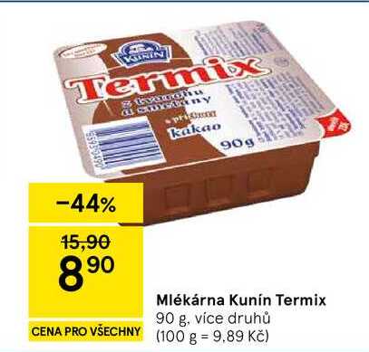 Mlékárna Kunín Termix, 90 g, více druhů  