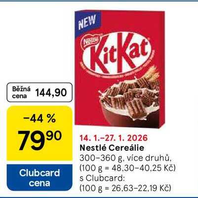 Nestlé Cereálie, 300-360 g, více druhů 