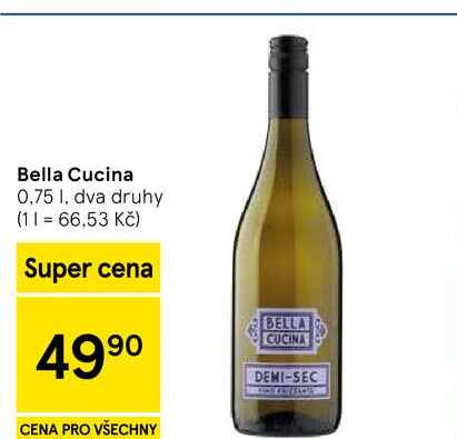 Bella Cucina demi-sec, 0.75 l