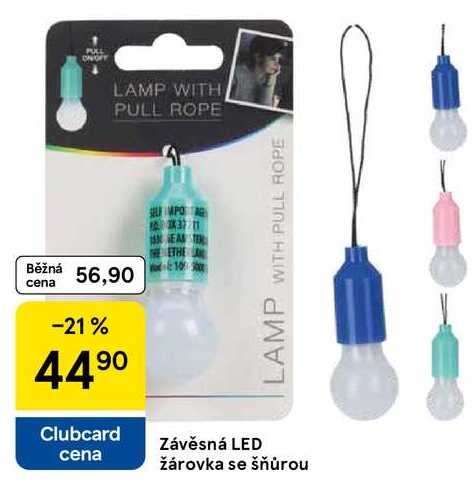 Závěsná LED žárovka se šňůrou