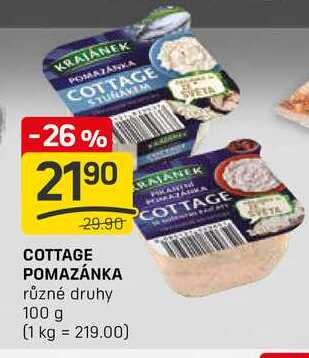 COTTAGE POMAZÁNKA různé druhy 100 g 