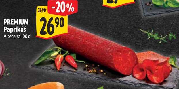 PREMIUM Paprikáš, cena za 100 g 