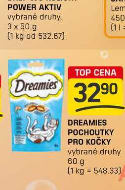 DREAMIES POCHOUTKY PRO KOČKY vybrané druhy 60 g