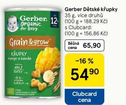 Gerber Dětské křupky, 35 g