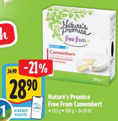 Nature's Promise Free From Camembert, 120 g