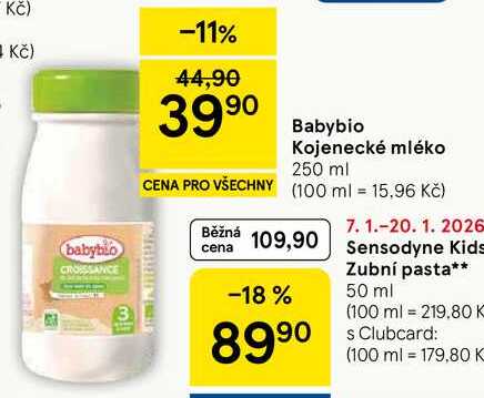 Babybio Kojenecké mléko, 250 ml