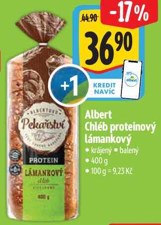 Albert Chléb proteinový lámankový, 400 g