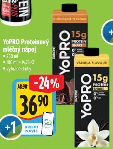 YoPRO Proteinový mléčný nápoj, 250 ml 