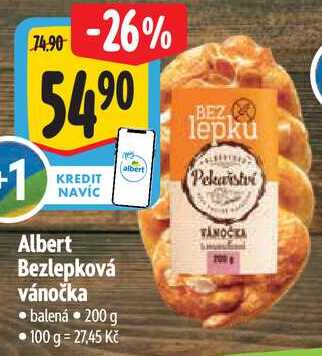 Albert Bezlepková vánočka, 200 g