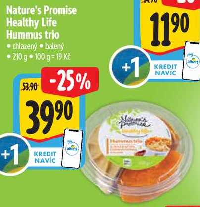Nature's Promise Healthy Life Hummus trio, 210 g