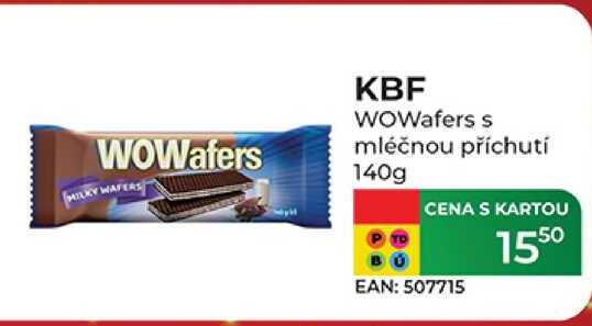 KBF WOWafers s mléčnou příchutí 140g 