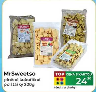 MrSweetso plněné kukuřičné polštářky 200g