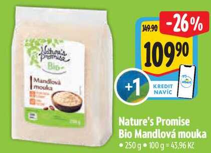Nature's Promise Bio Mandlová mouka, 250 g