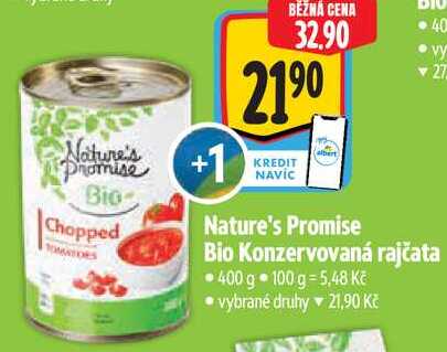 Nature's Promise Bio Konzervovaná rajčata, 400 g 